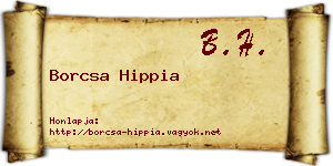 Borcsa Hippia névjegykártya